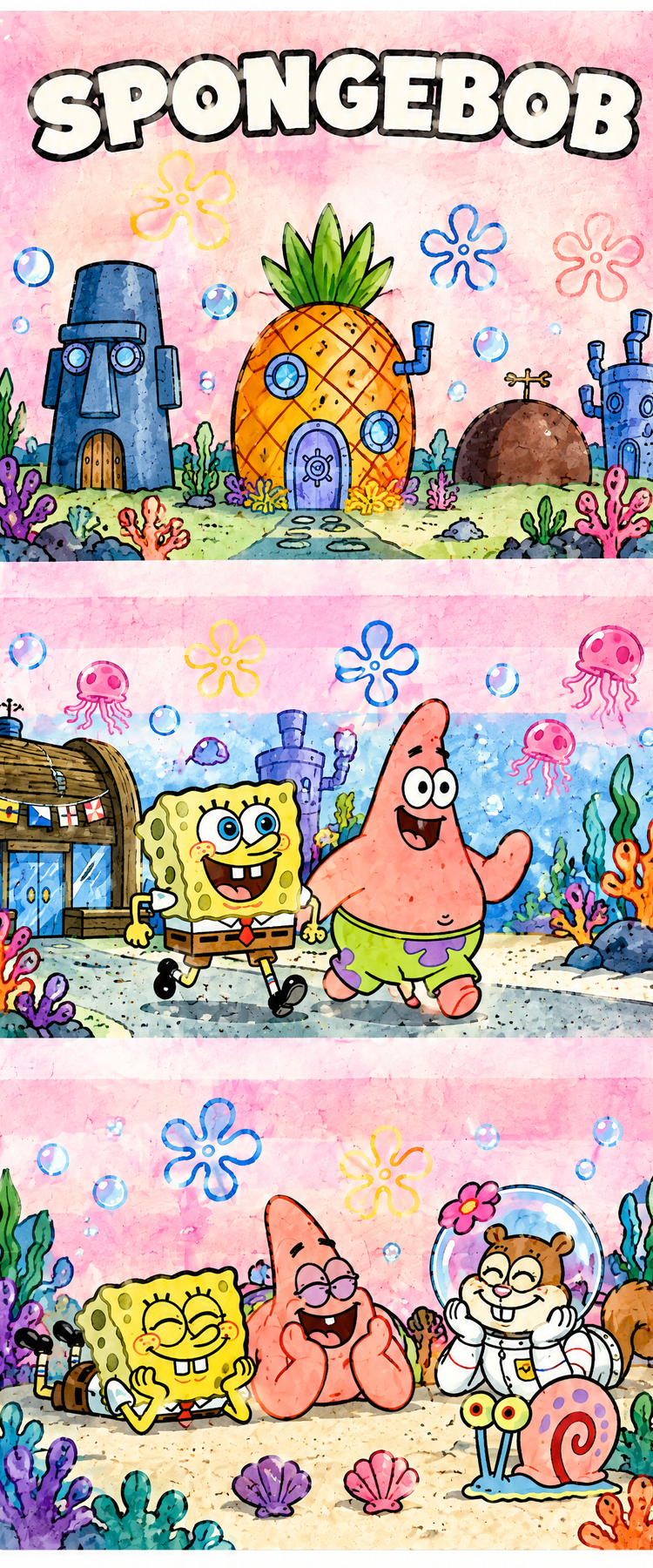 SpongeBob Bookmark Collection | 2x6 Glossy Double-Sided Bookmarks