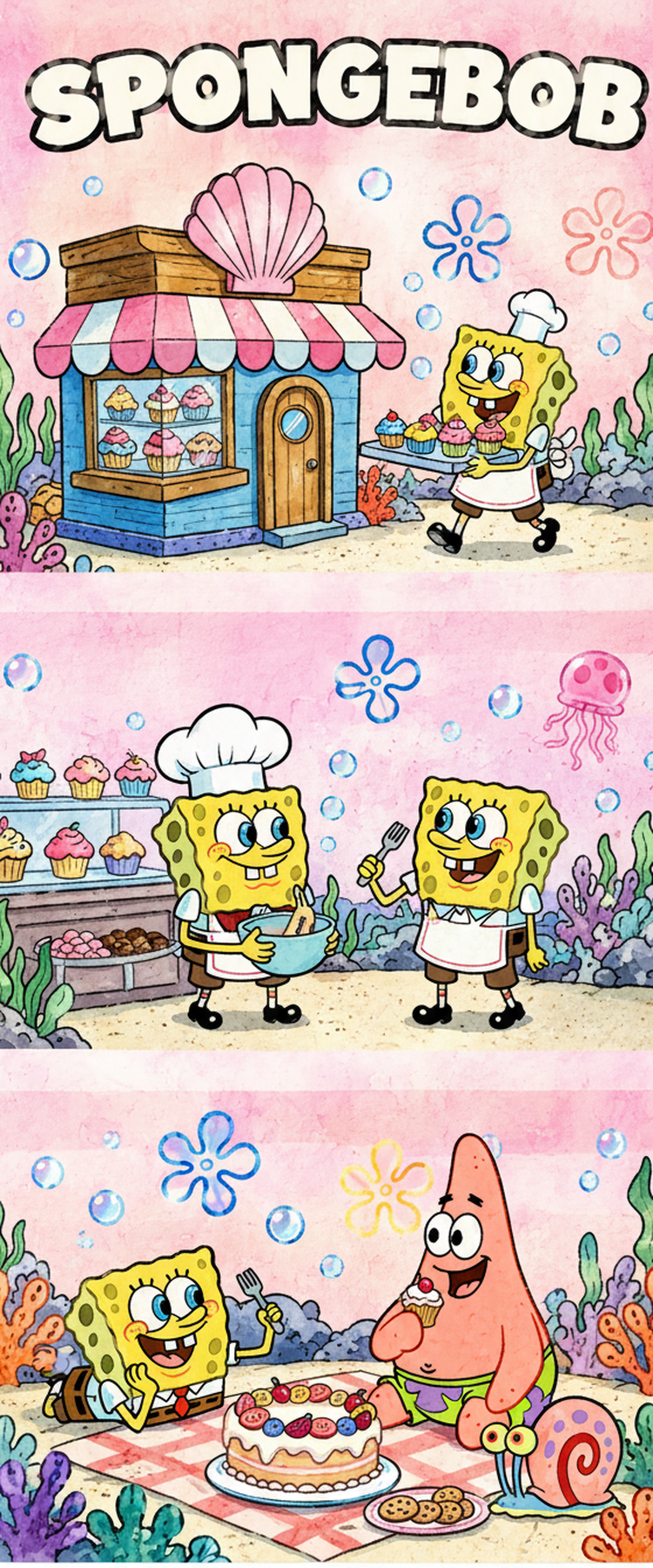 SpongeBob Bookmark Collection | 2x6 Glossy Double-Sided Bookmarks