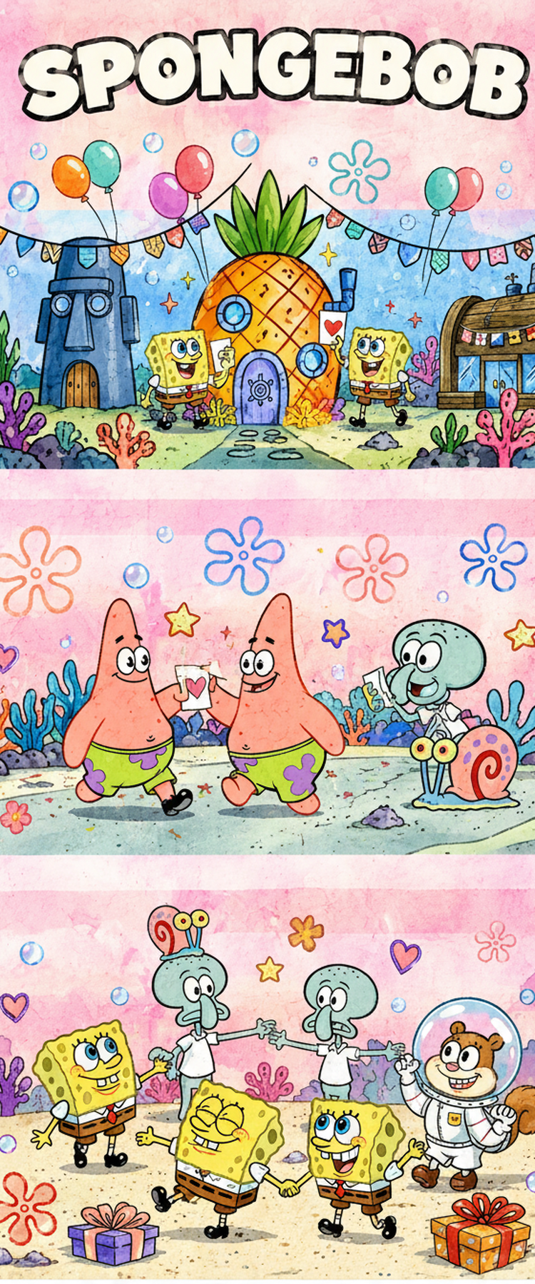 SpongeBob Bookmark Collection | 2x6 Glossy Double-Sided Bookmarks