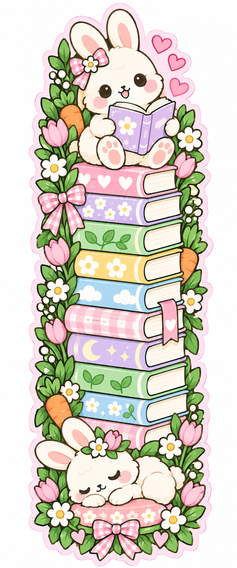 Whimsical Book Buddies Collection | 2 × 6 Bookmarks