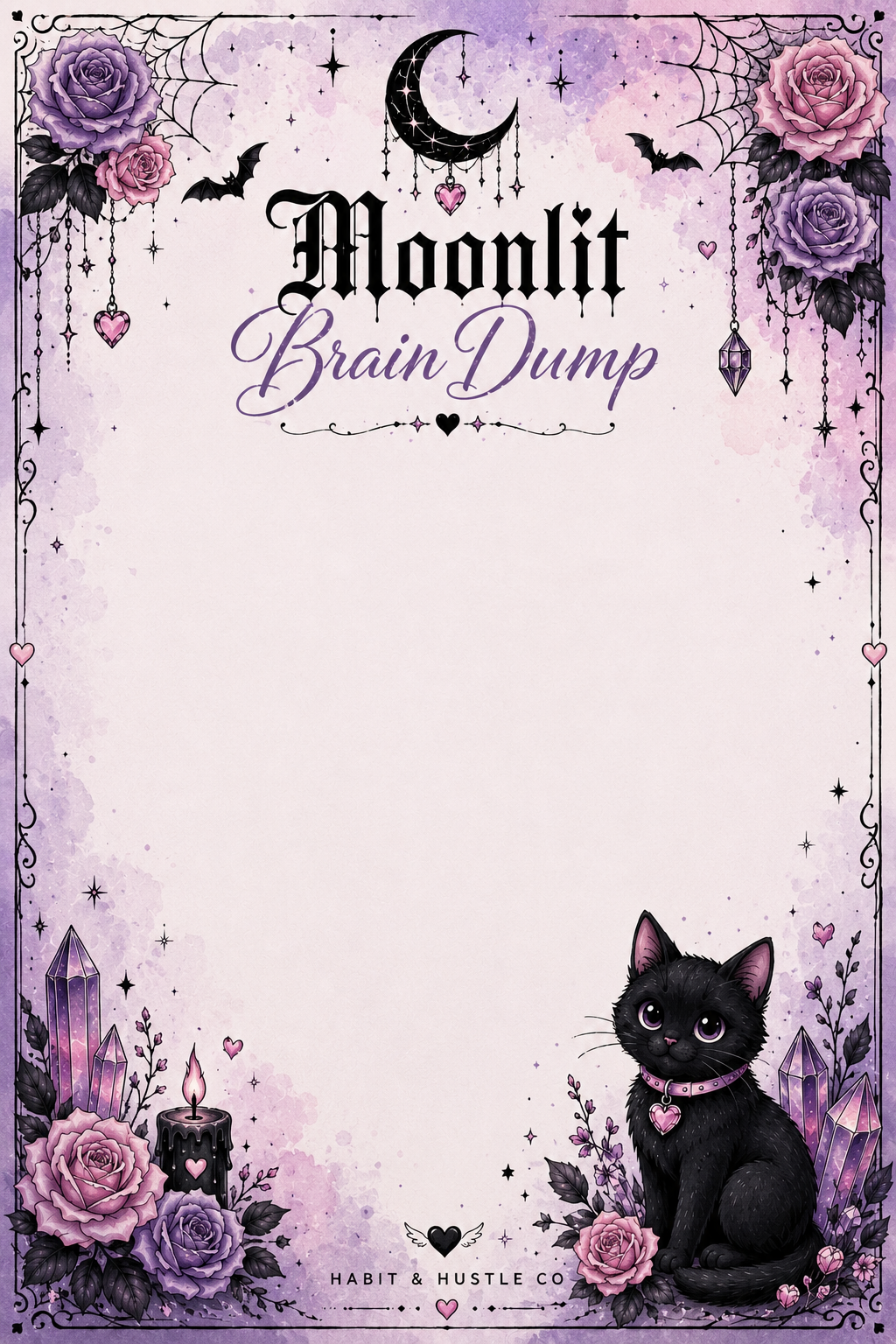 Midnight Intentions | Gothic Notepad Collection