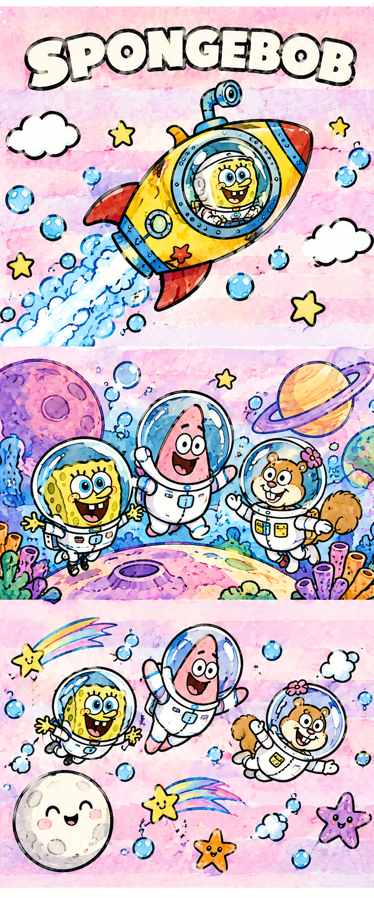 SpongeBob Bookmark Collection | 2x6 Glossy Double-Sided Bookmarks