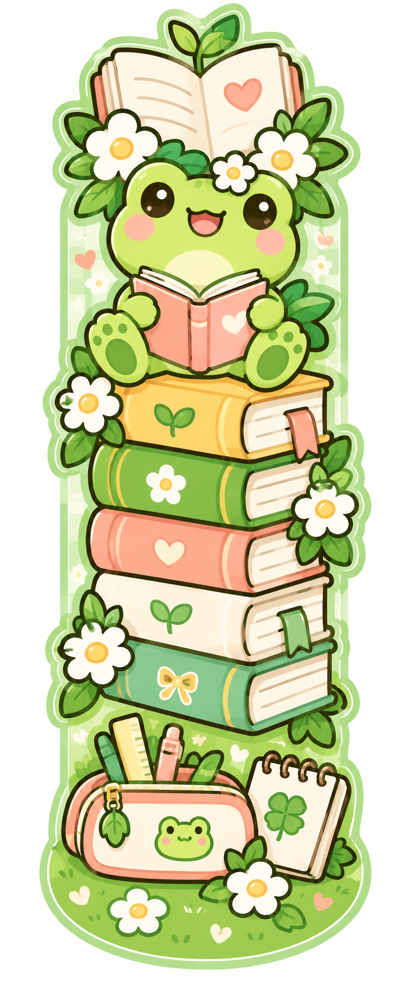 Whimsical Book Buddies Collection | 2 × 6 Bookmarks