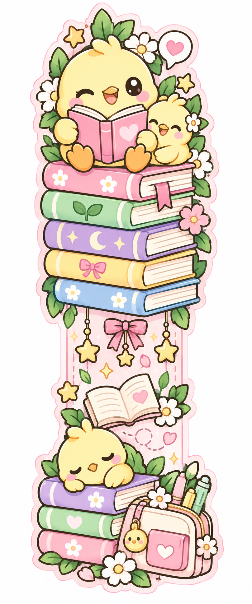 Whimsical Book Buddies Collection | 2 × 6 Bookmarks