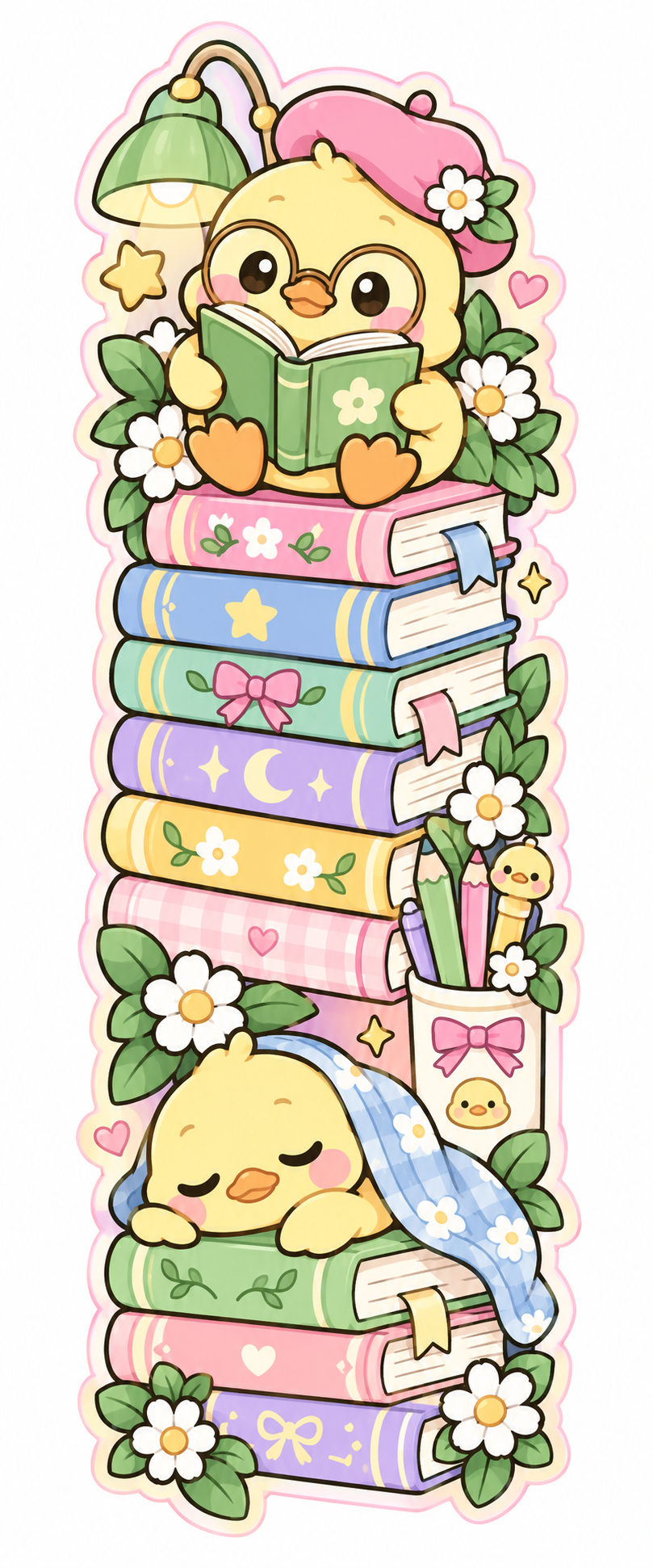 Whimsical Book Buddies Collection | 2 × 6 Bookmarks