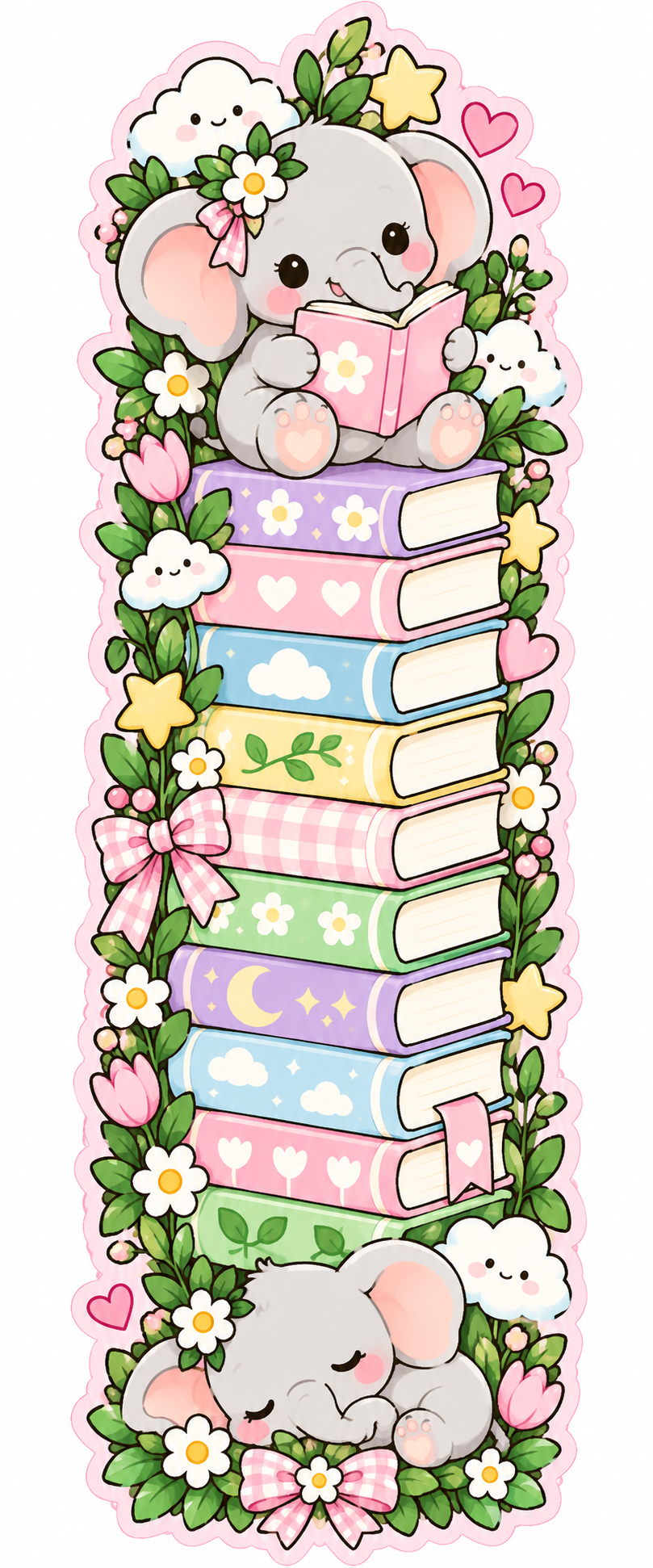 Whimsical Book Buddies Collection | 2 × 6 Bookmarks