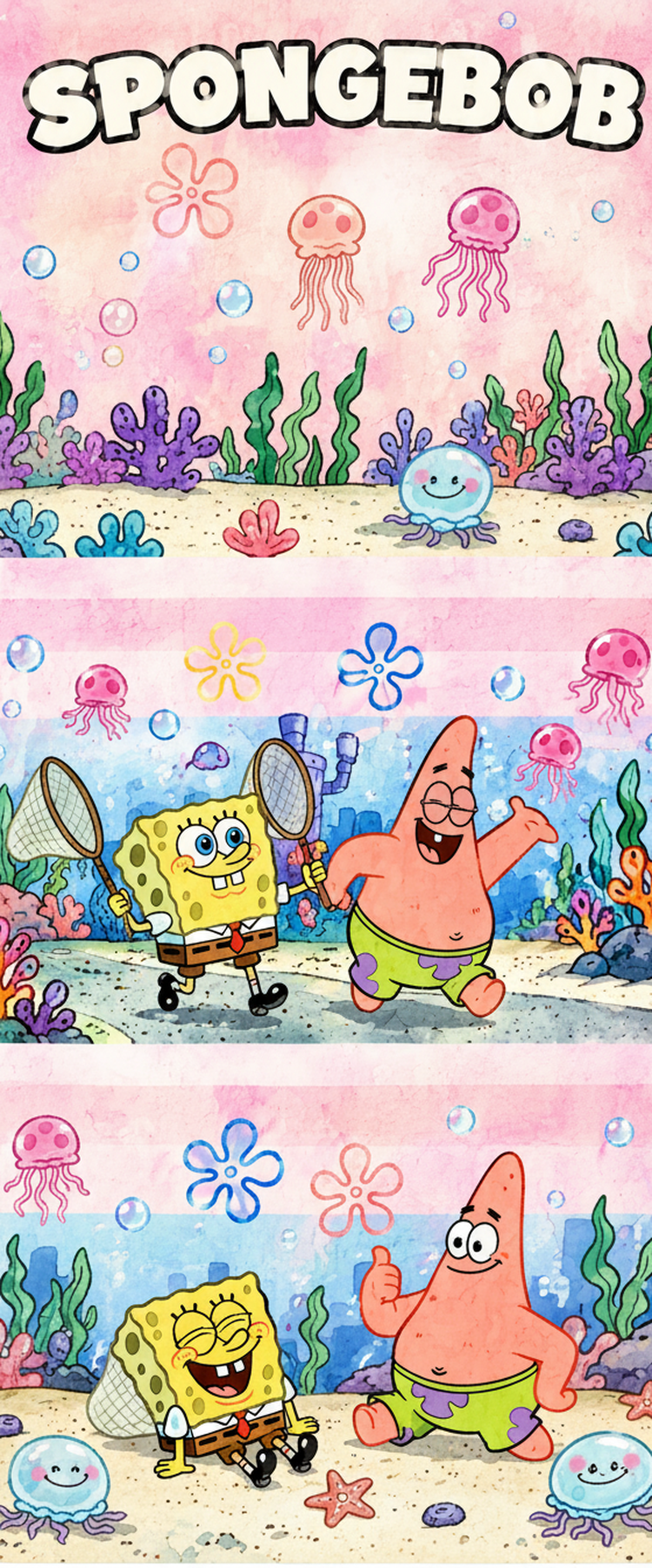 SpongeBob Bookmark Collection | 2x6 Glossy Double-Sided Bookmarks