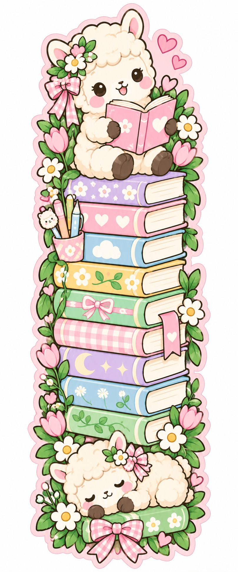 Whimsical Book Buddies Collection | 2 × 6 Bookmarks