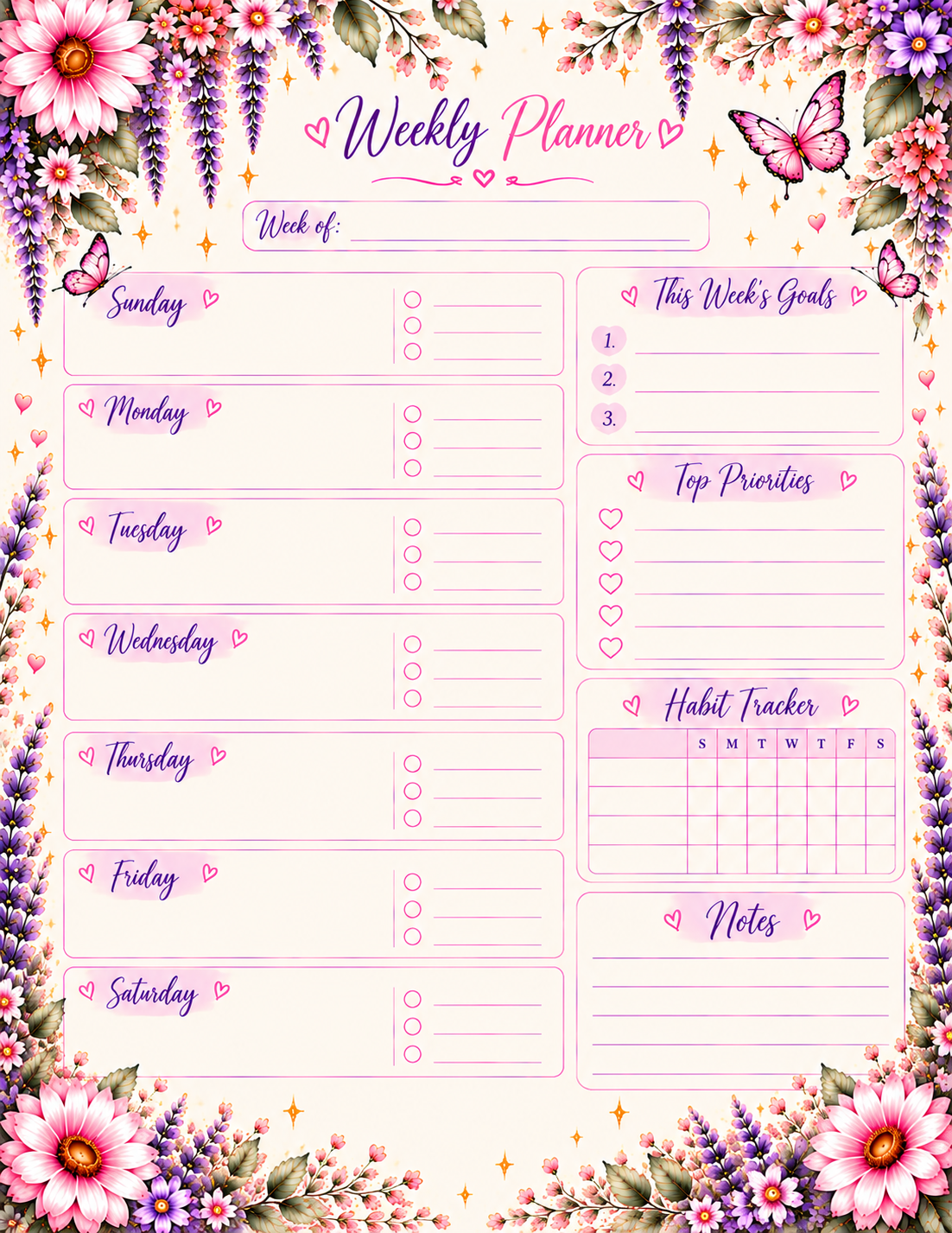 Dream Plan Hustle Bloom | 12-Month Undated Planner