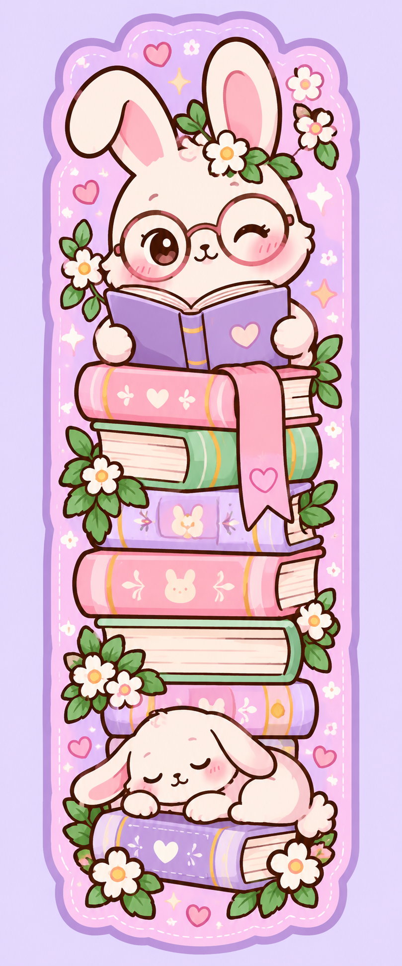 Whimsical Book Buddies Collection | 2 × 6 Bookmarks