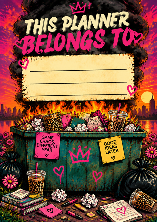 2027 Dumpster Fire Planner | ADHD-Friendly Chaos & Life Organizer