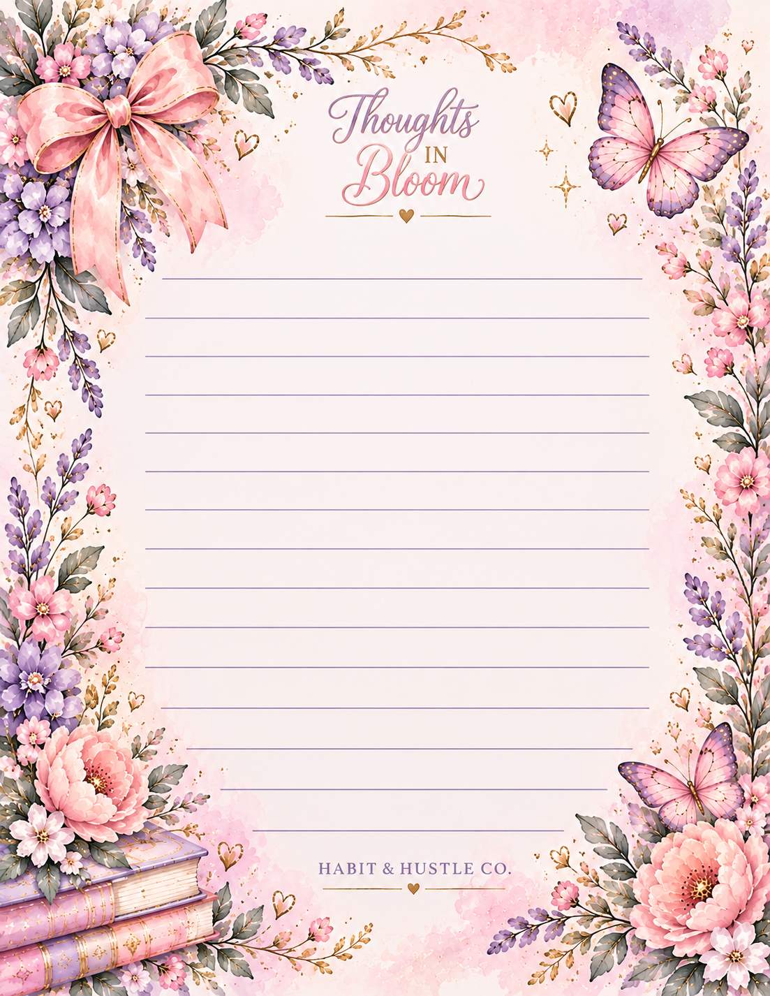 Dream Plan Hustle Bloom | Floral Notepad Collection – 4.25" × 5.5"