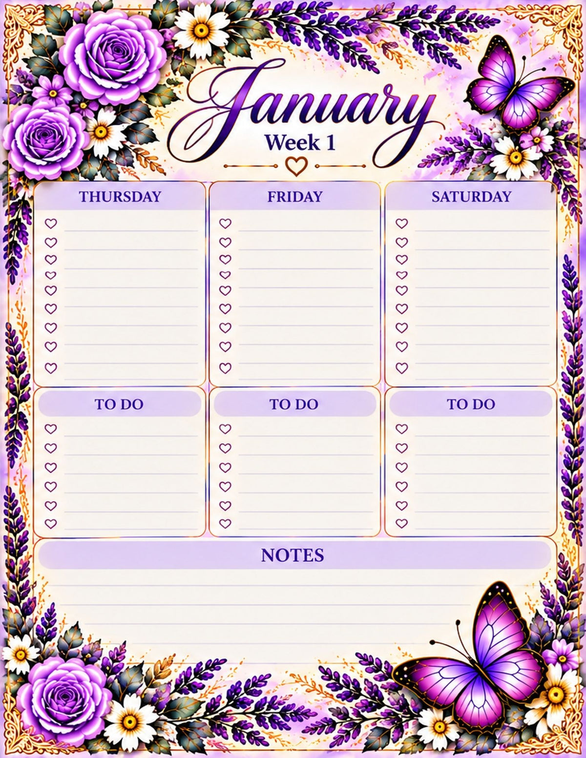 Lavender Dreams Planner