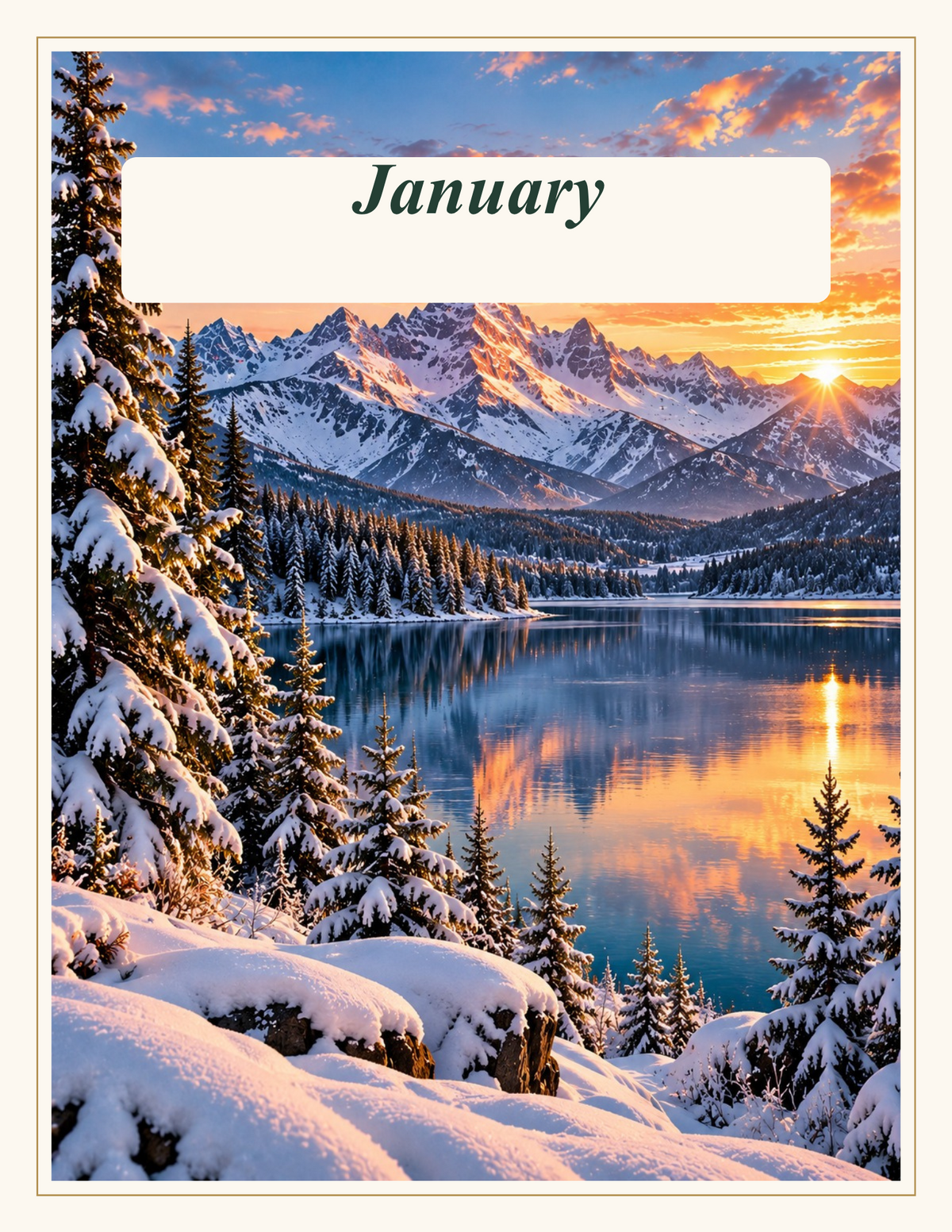 January mountain divider