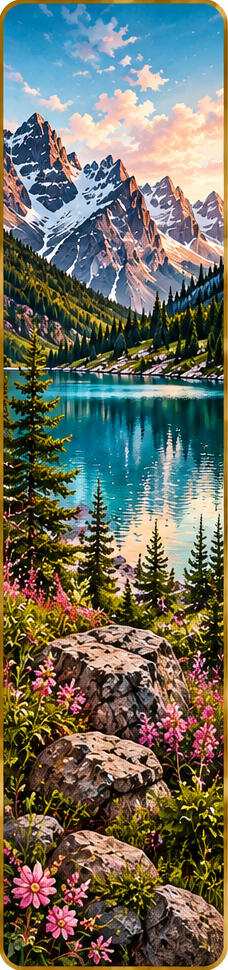Mountain Views Bookmark Collection — Double-Sided 2 × 6 Inches