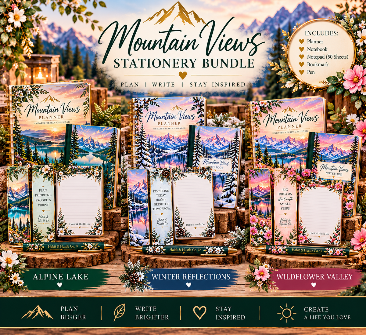Mountain Views Stationery Bundle — Introductory Offer