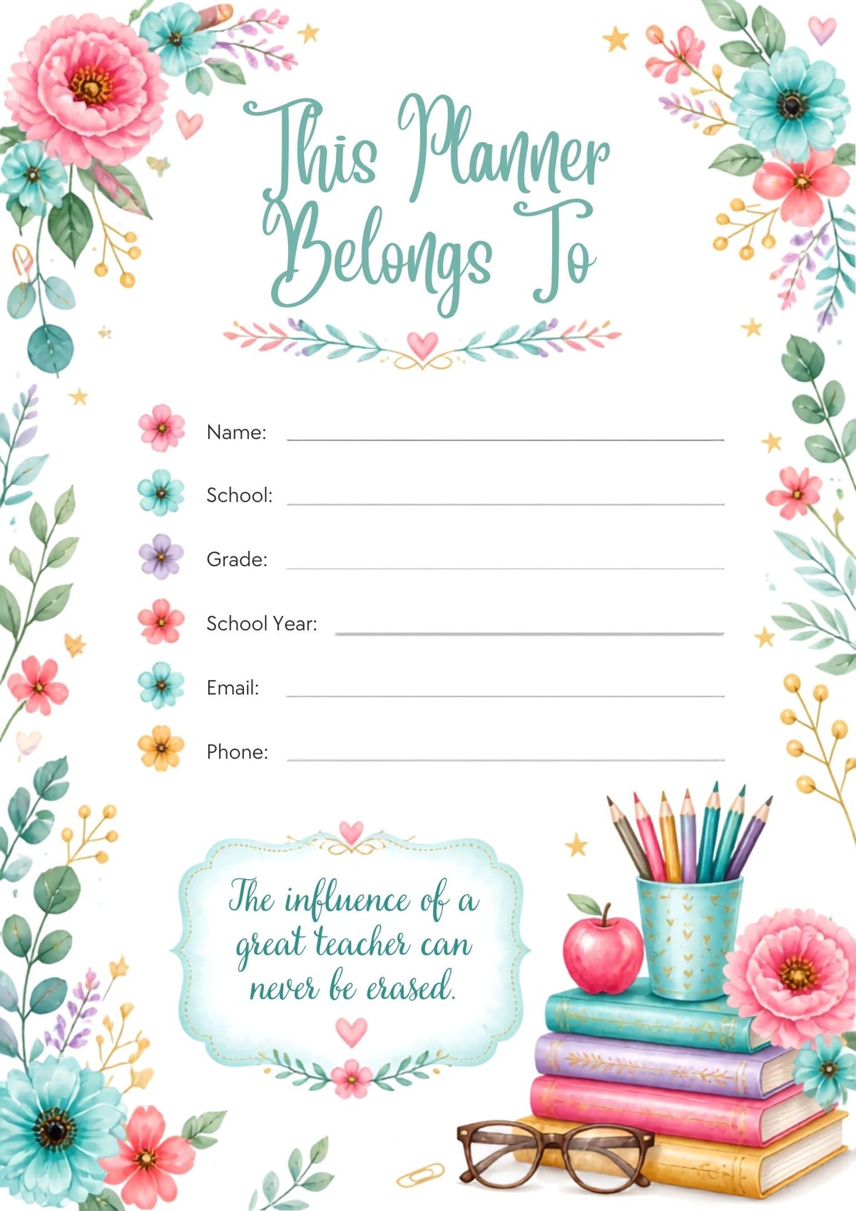Teacher's Bloom Lesson Planner | 2026–2027 Academic Planner