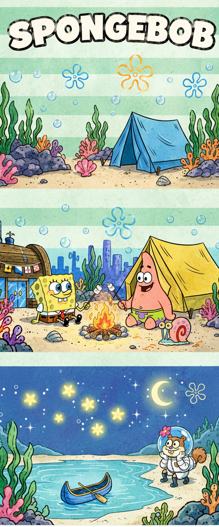 SpongeBob Bookmark Collection | 2x6 Glossy Double-Sided Bookmarks