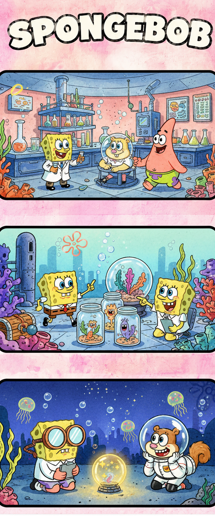SpongeBob Bookmark Collection | 2x6 Glossy Double-Sided Bookmarks