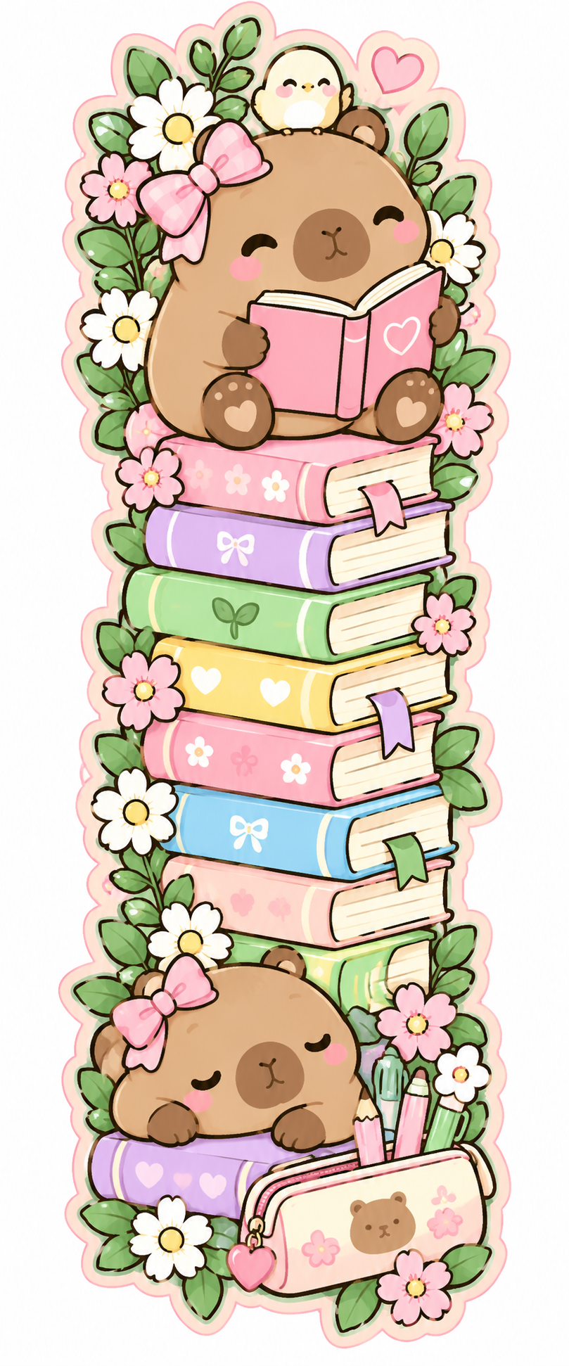 Whimsical Book Buddies Collection | 2 × 6 Bookmarks