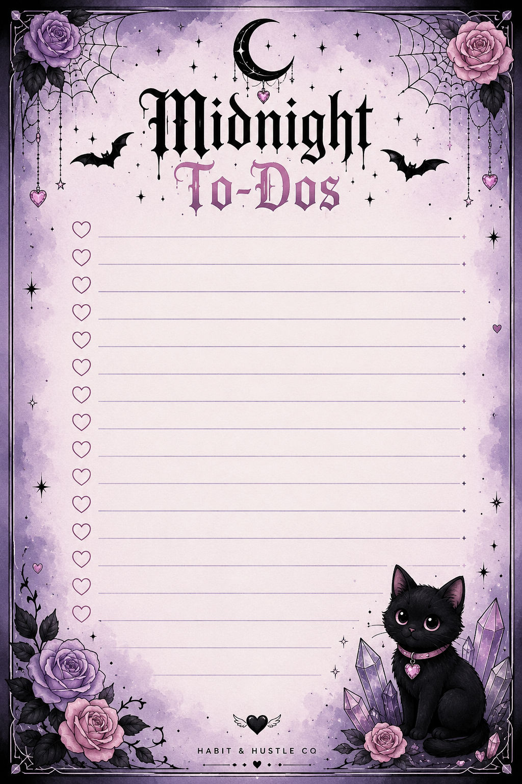 Midnight Intentions | Gothic Notepad Collection