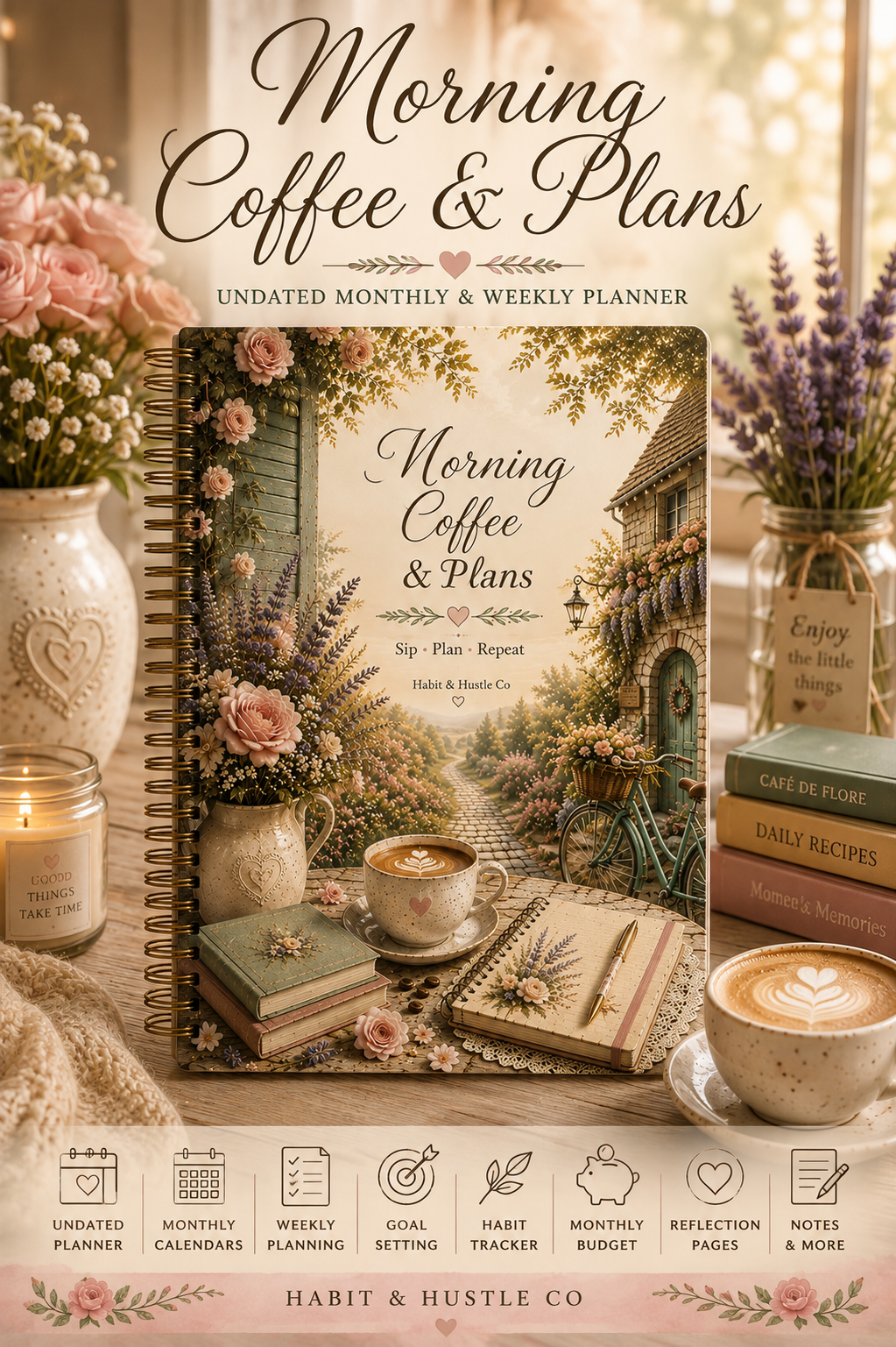 Morning Coffee & Plans | Cozy Cottage Planner