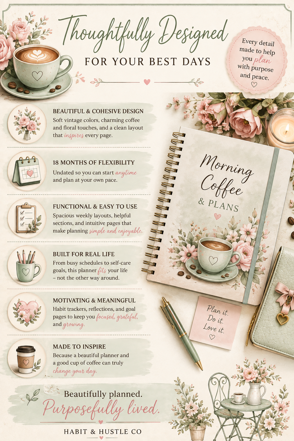 Morning Coffee & Plans | Cozy Cottage Planner