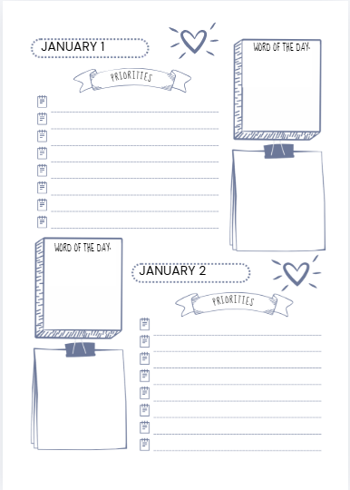 Stitch Daily Planner 2027