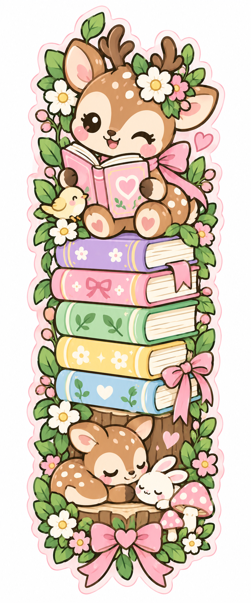 Whimsical Book Buddies Collection | 2 × 6 Bookmarks