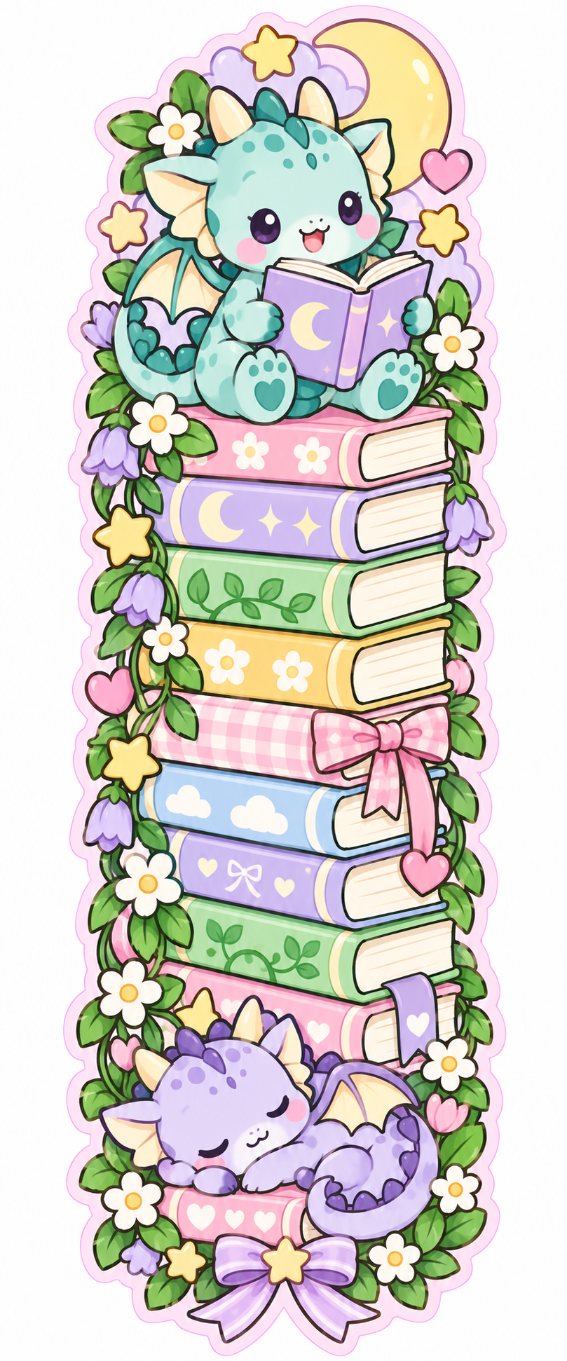 Whimsical Book Buddies Collection | 2 × 6 Bookmarks