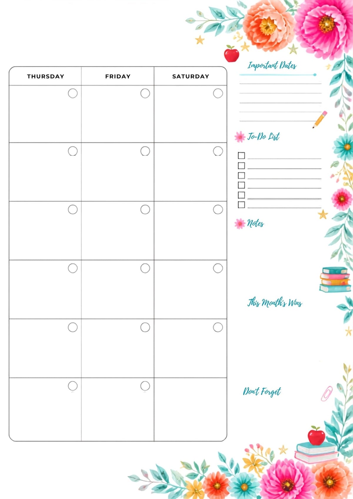 Teacher's Bloom Lesson Planner | 2026–2027 Academic Planner
