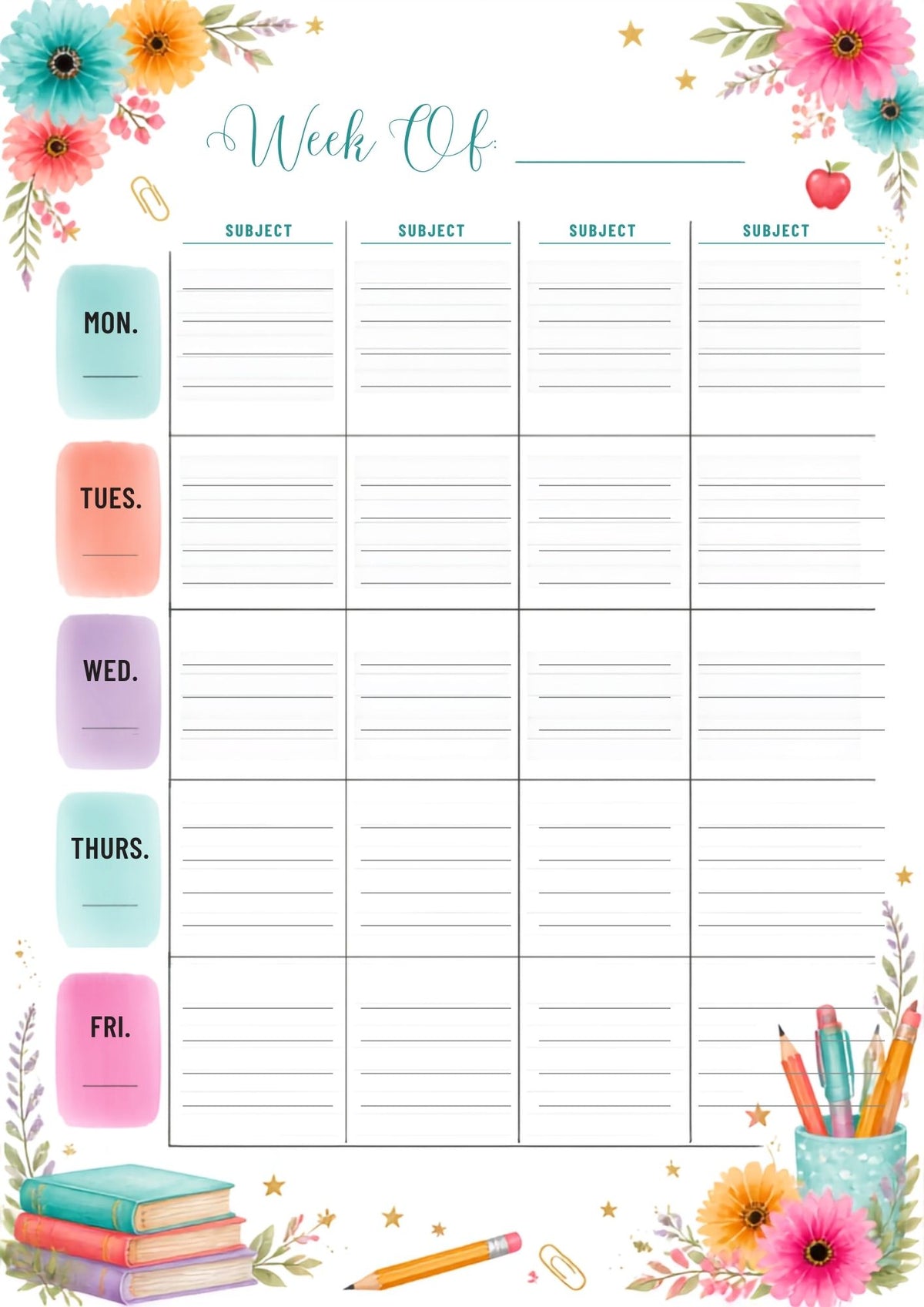 Teacher's Bloom Lesson Planner | 2026–2027 Academic Planner