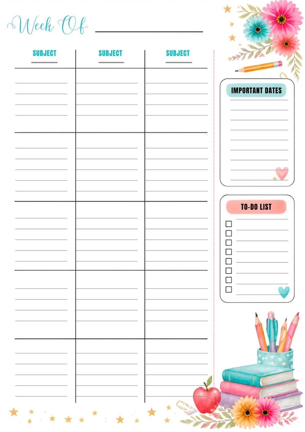 Teacher's Bloom Lesson Planner | 2026–2027 Academic Planner