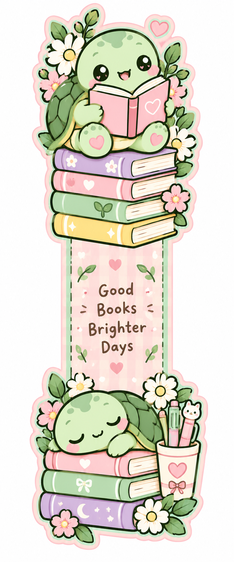 Whimsical Book Buddies Collection | 2 × 6 Bookmarks