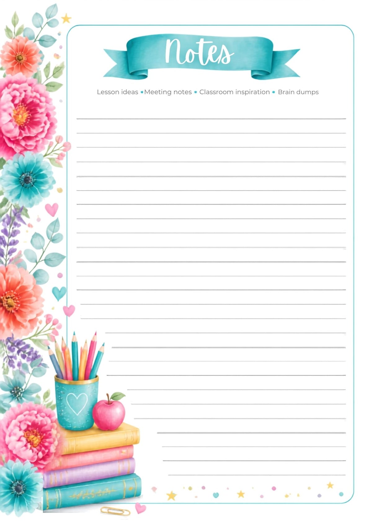 Teacher's Bloom Lesson Planner | 2026–2027 Academic Planner