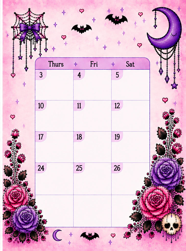 Midnight Intentions – Gothic 12-Month Planner