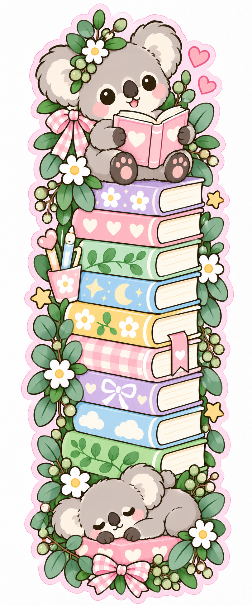 Whimsical Book Buddies Collection | 2 × 6 Bookmarks