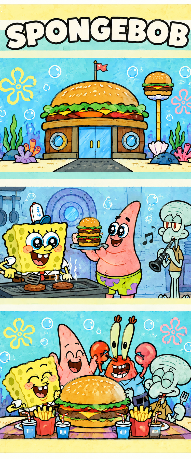 SpongeBob Bookmark Collection | 2x6 Glossy Double-Sided Bookmarks
