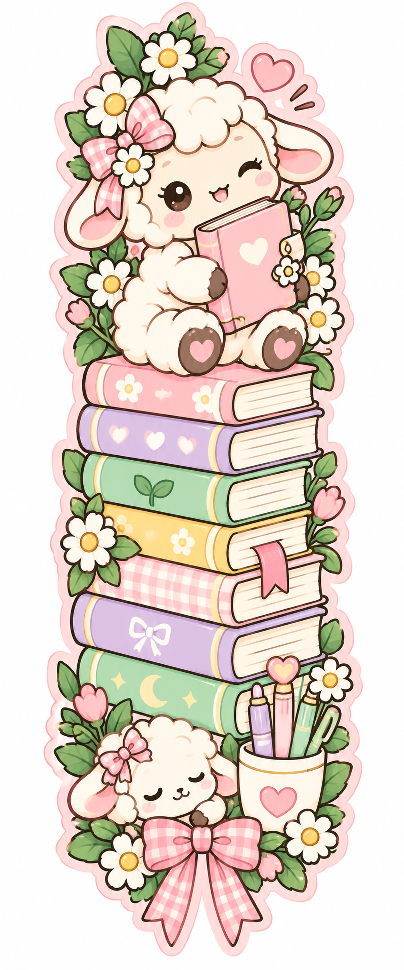 Whimsical Book Buddies Collection | 2 × 6 Bookmarks