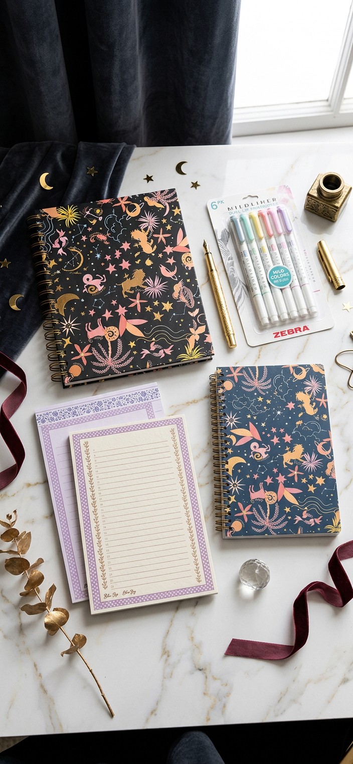 Weekly Notepad & Monthly Planner Set | Undated Organizer Bundle