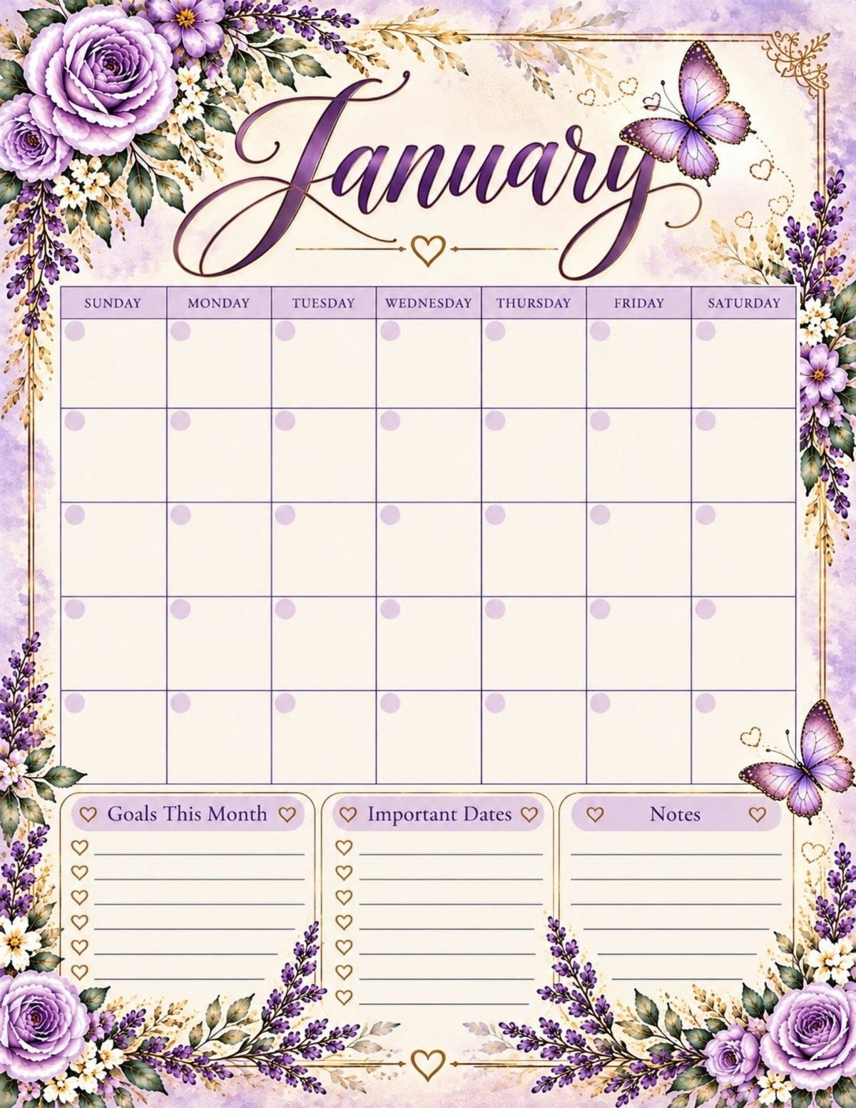 Lavender Dreams Planner