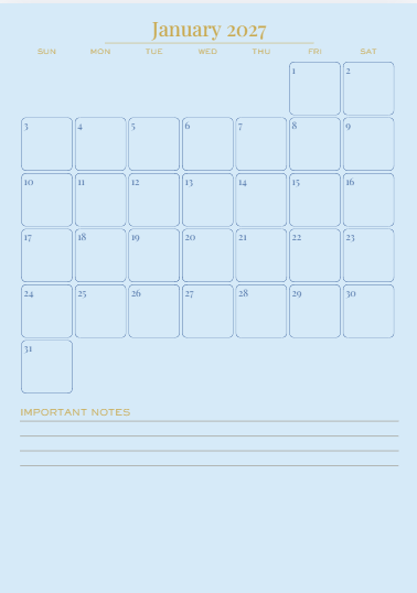 Stitch Daily Planner 2027