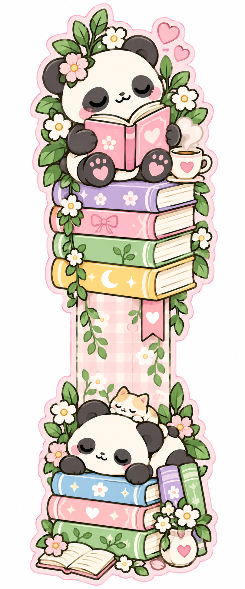 Whimsical Book Buddies Collection | 2 × 6 Bookmarks