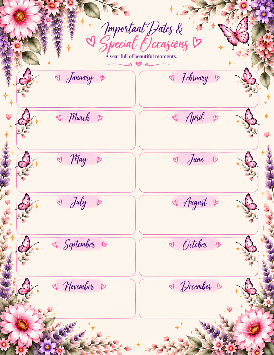 Dream Plan Hustle Bloom | 12-Month Undated Planner
