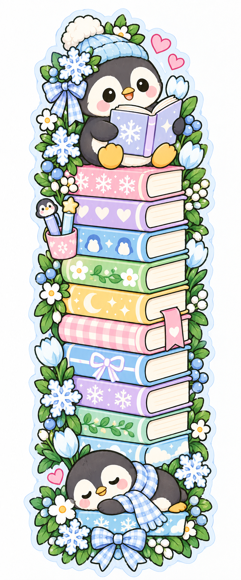 Whimsical Book Buddies Collection | 2 × 6 Bookmarks