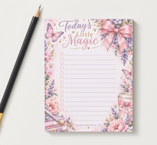 Dream Plan Hustle Bloom | Floral Notepad Collection – 4.25" × 5.5"