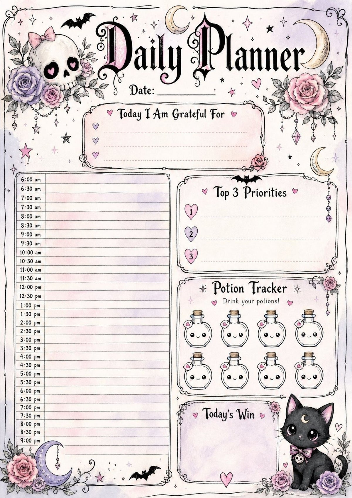 Midnight Intentions – Gothic 12-Month Planner