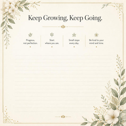 The Becoming Notepad | Keep Growing, Keep Going